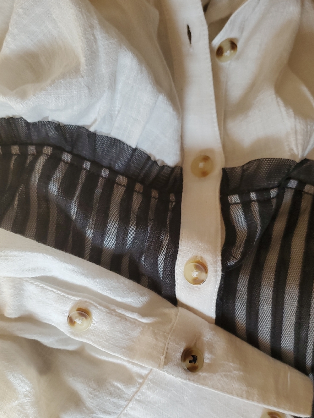 Anthropologie Pilcro Reworked Corset Buttondown Shirt - Picture 9 of 11